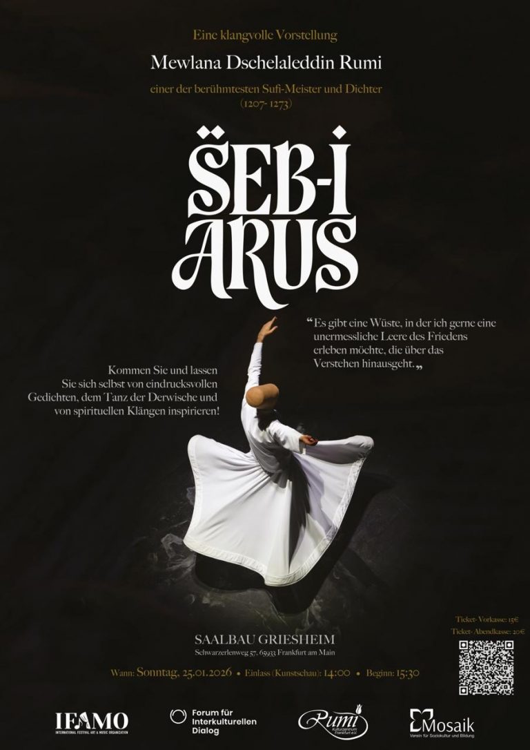 ŠEB-İ ARUS – Ein inspirierender Abend zu Ehren Rumis mit Gedichten, Derwischtanz & Sufi-Klängen